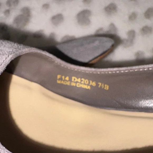 Cole Haan Dove Gray Suede Ankle Strap Heels - Picture 8 of 11